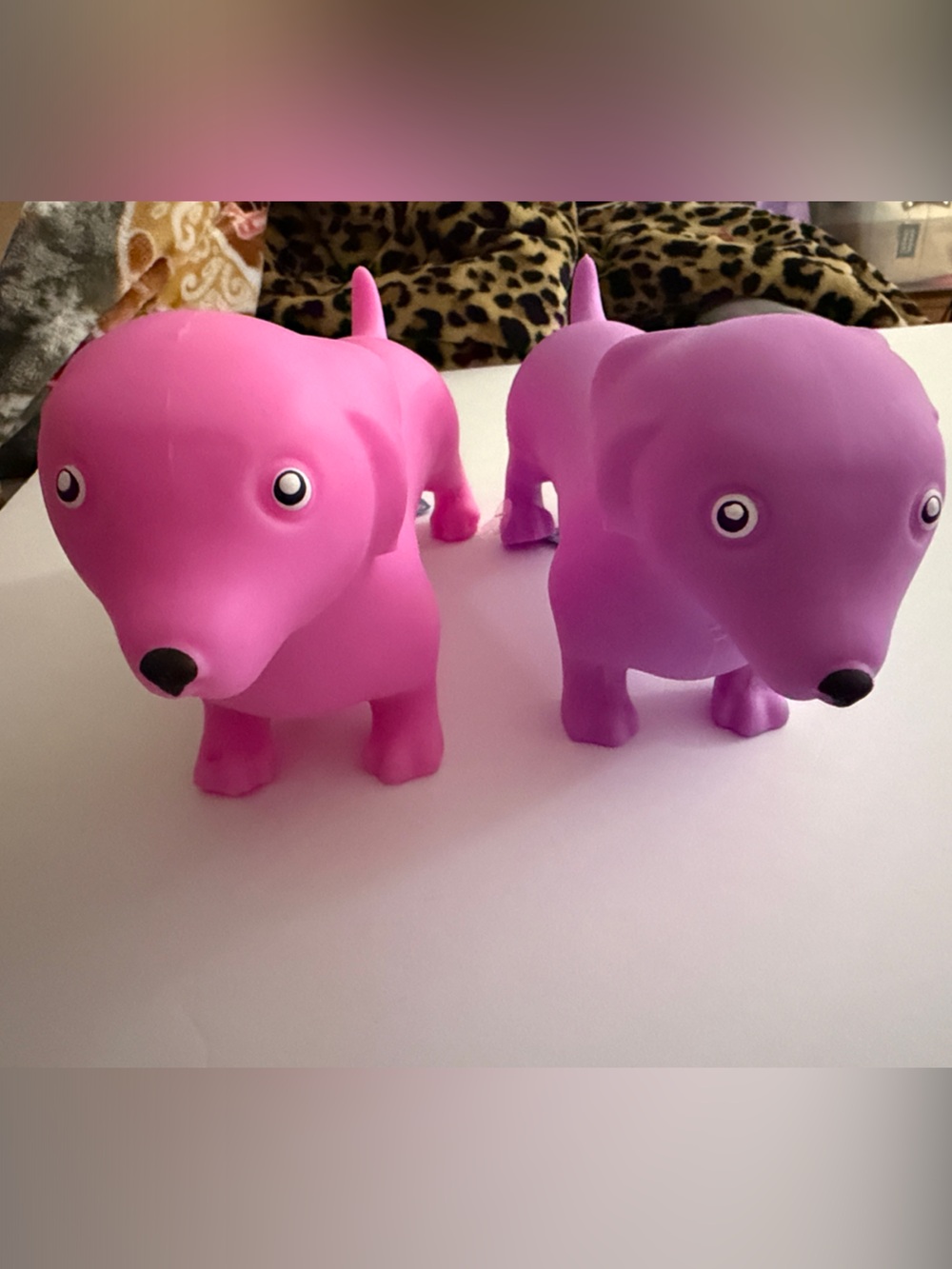 Pink and Purple Squeaky Dog Toy Pair - Kids Toys